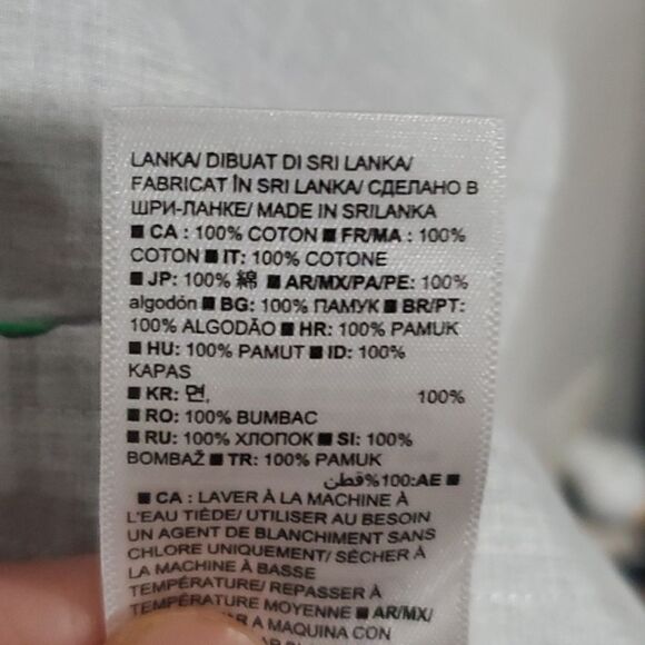 Banana Republic Luxe Poplin Button Down Shirt with Lime Wedge Pattern Size L - Picture 10 of 11